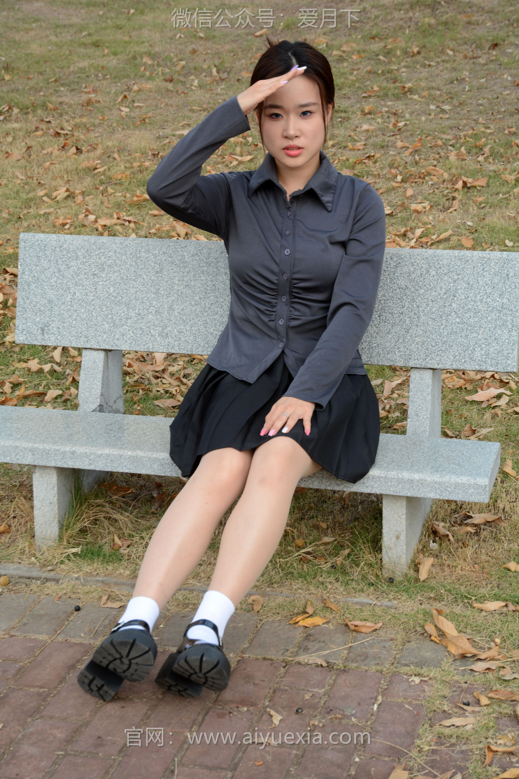 月下摄影 NO.006 茜茜 ~灰色小JK 这身灰色小JK被我穿出了正装的感觉  第8张