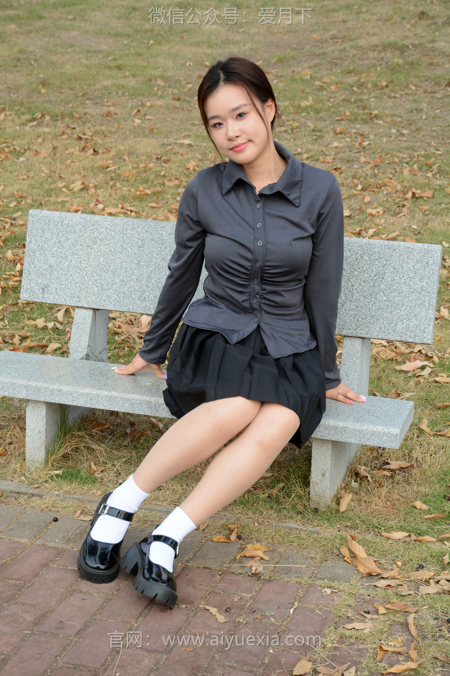 月下摄影 NO.006 茜茜 ~灰色小JK 这身灰色小JK被我穿出了正装的感觉  第39张