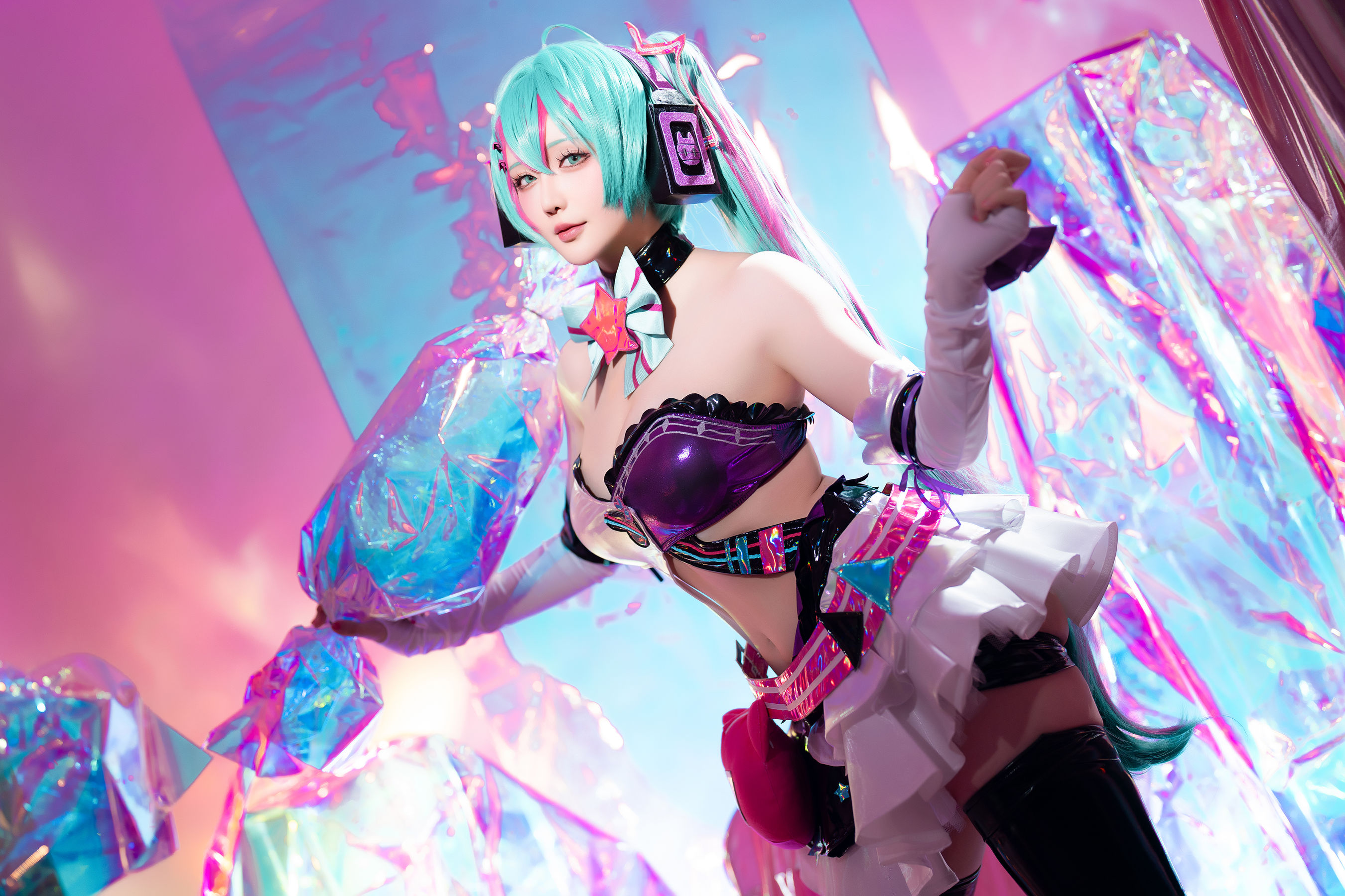 Coser小姐姐 星之迟迟 - Miku初音未来 喵斯快跑  第34张