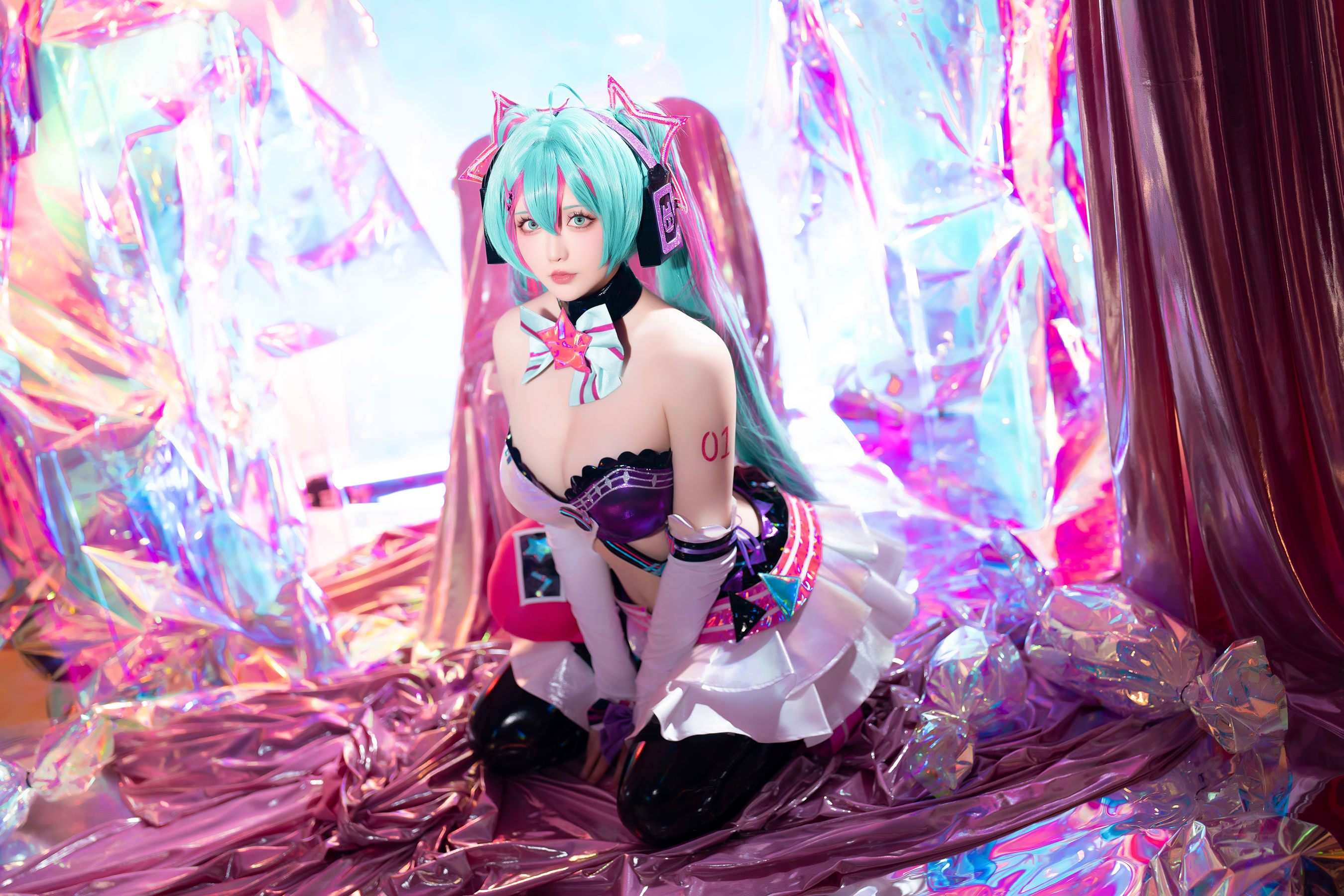 Coser小姐姐 星之迟迟 - Miku初音未来 喵斯快跑  第36张