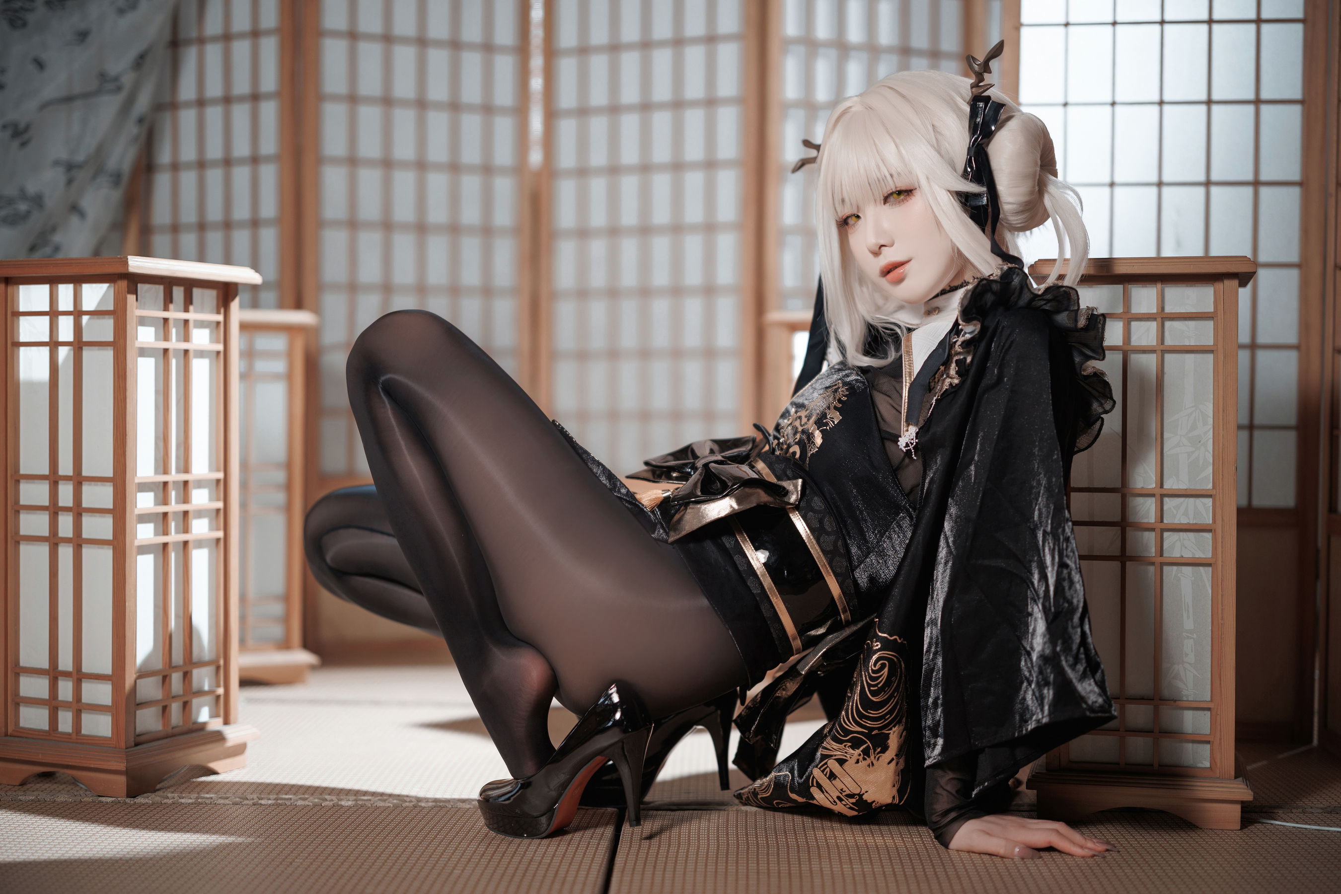 动漫博主封疆疆v - NIKKE 白兔布兰儿 和服  第4张