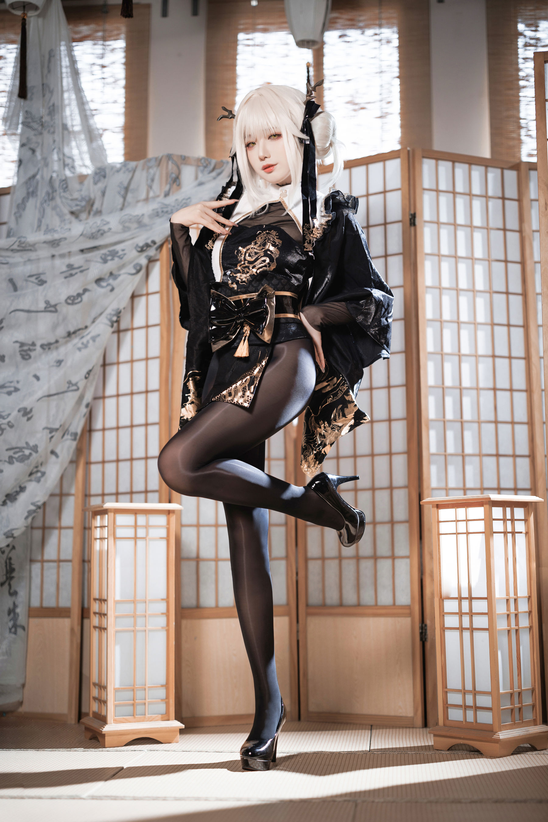 动漫博主封疆疆v - NIKKE 白兔布兰儿 和服  第3张