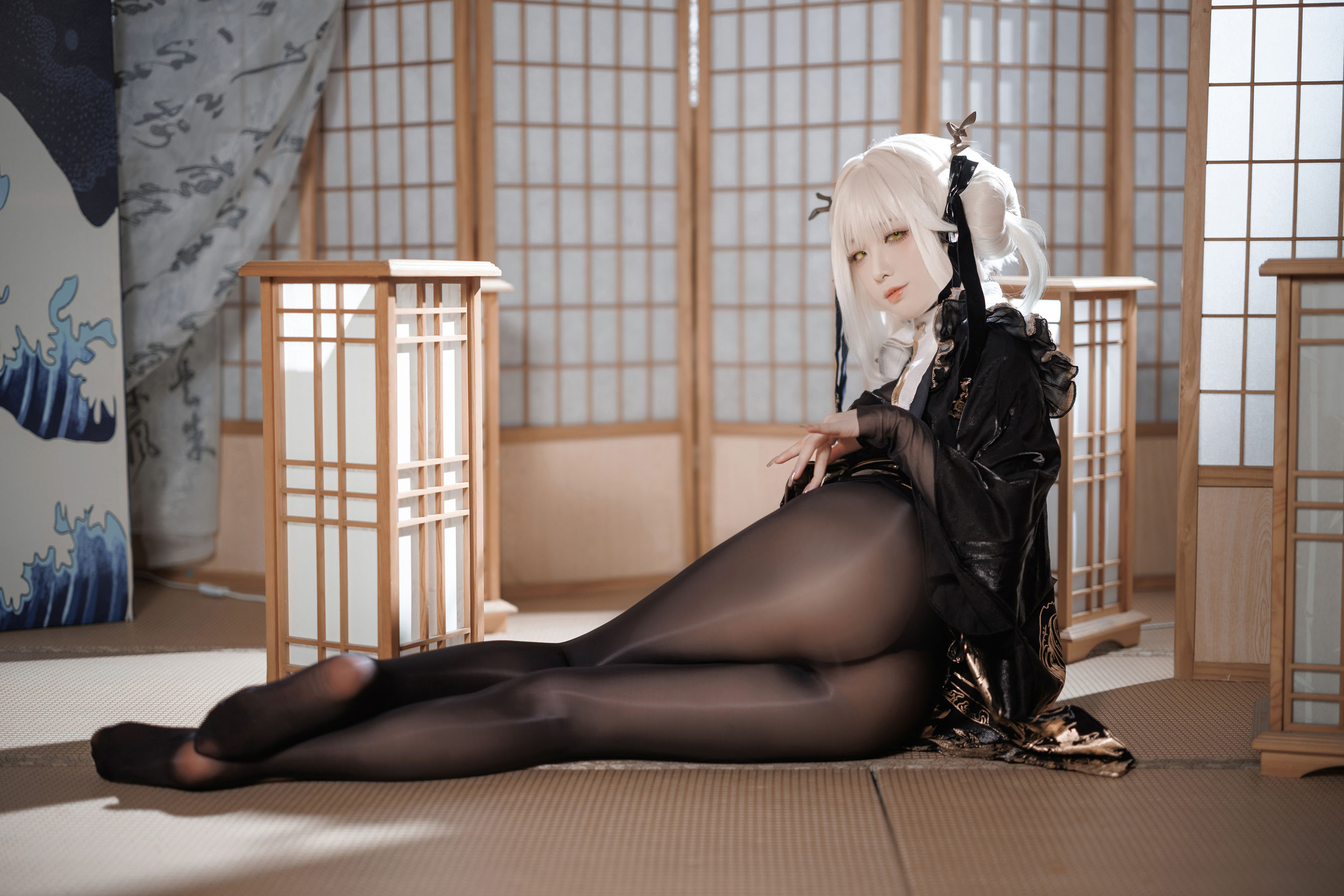 动漫博主封疆疆v - NIKKE 白兔布兰儿 和服  第5张