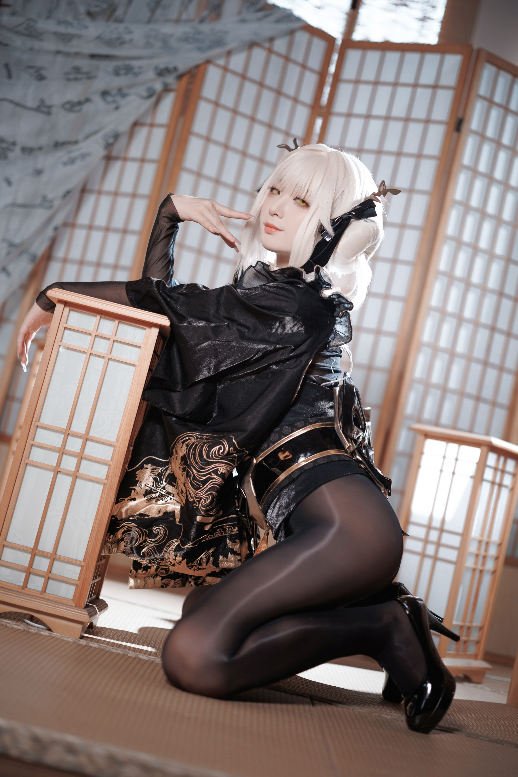动漫博主封疆疆v - NIKKE 白兔布兰儿 和服  第4张