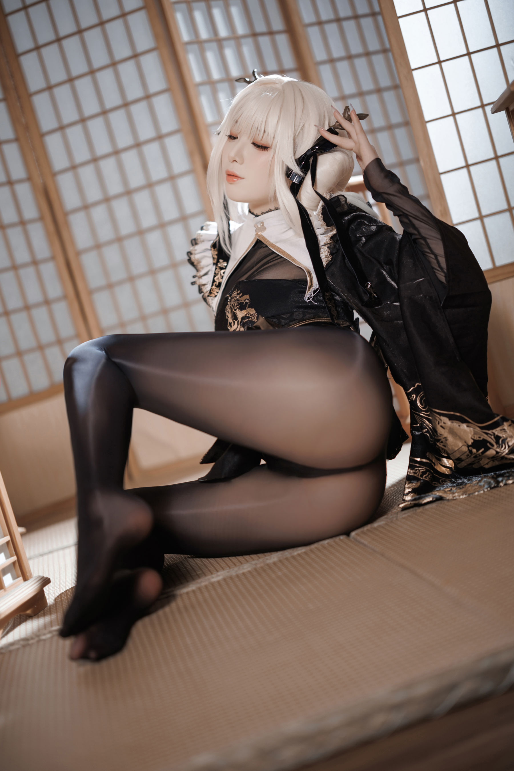 动漫博主封疆疆v - NIKKE 白兔布兰儿 和服  第6张
