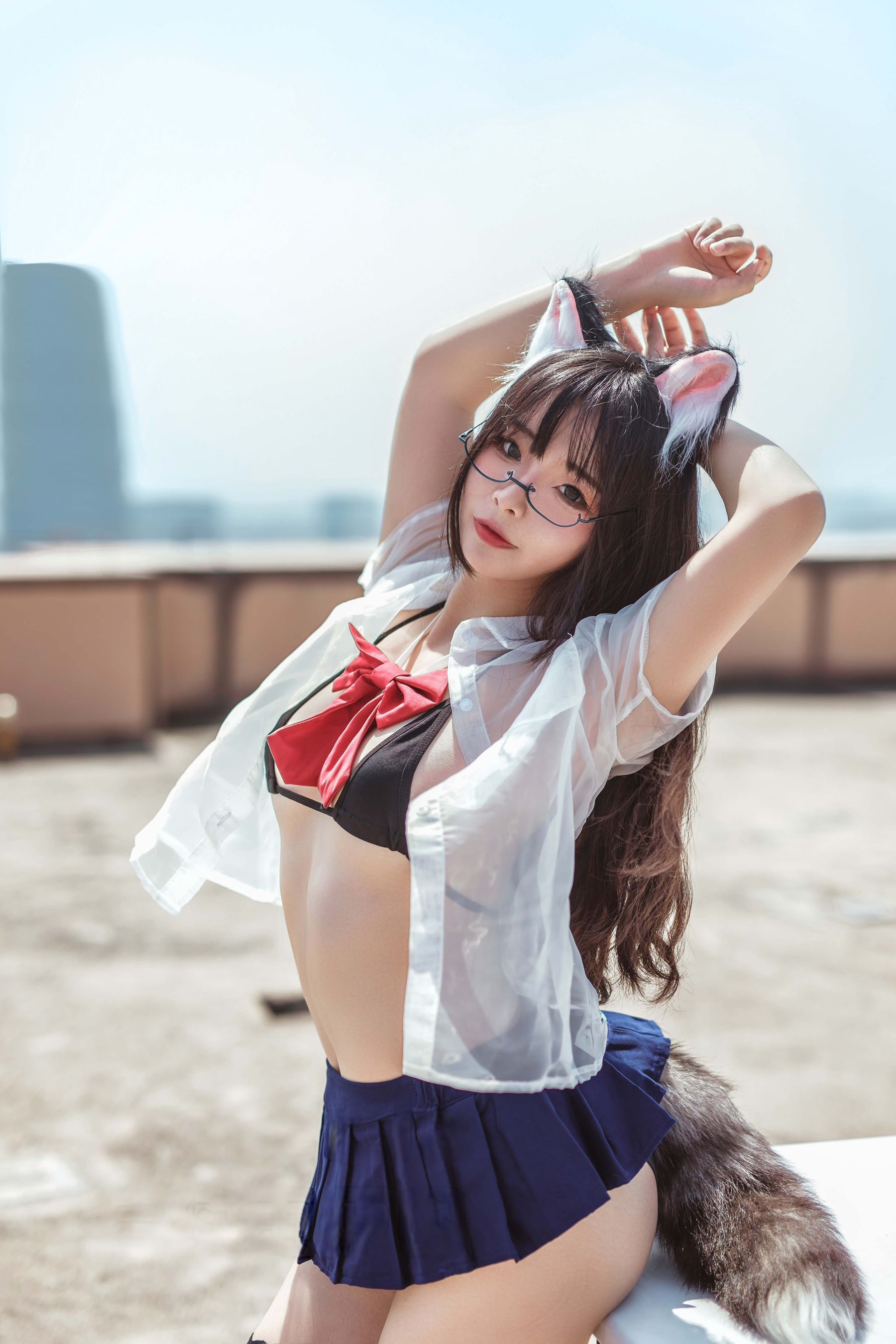 yuuhui玉汇 - 天台猫猫 黑犬机器人女友  第3张