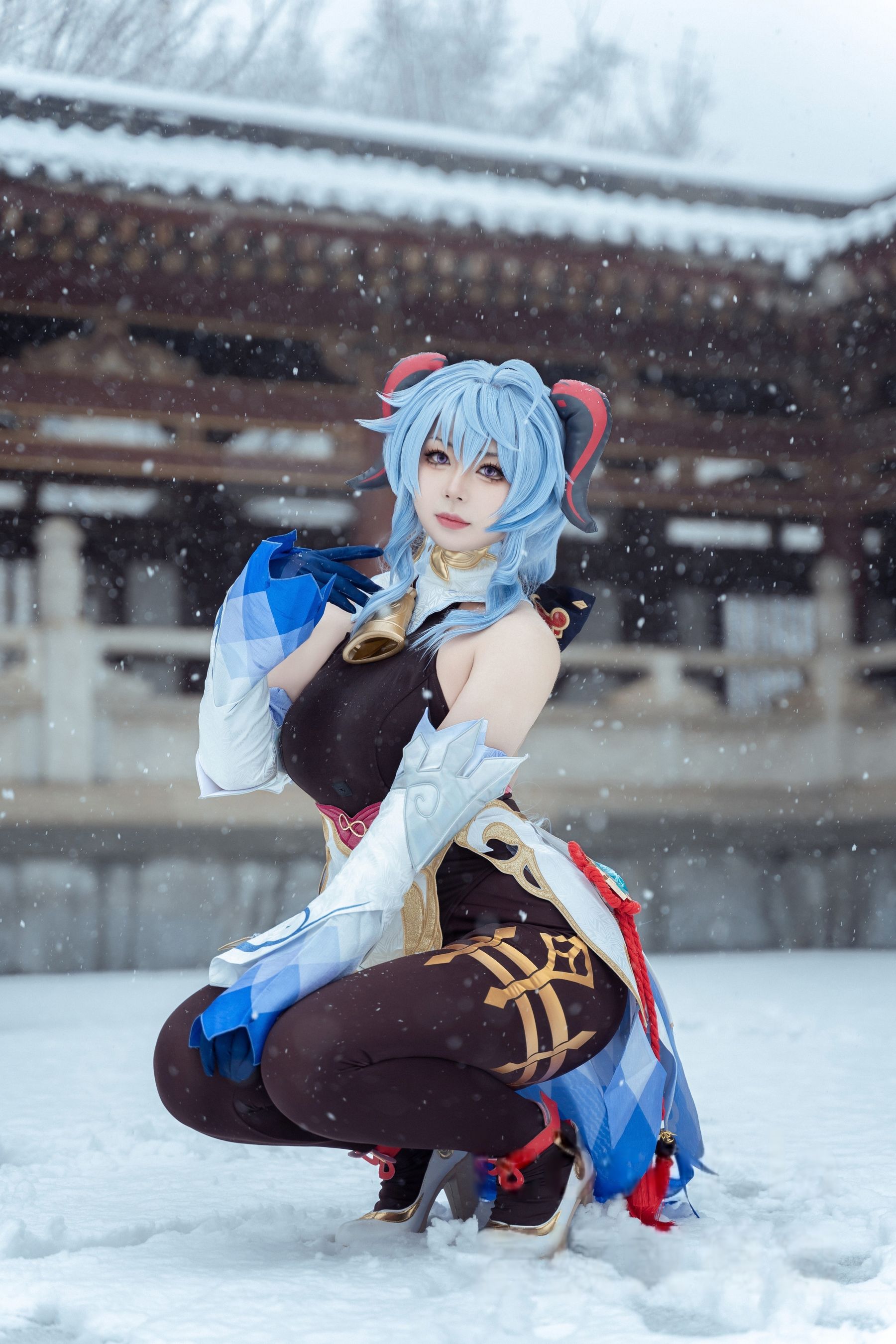 虎森森 - 原神 甘雨 雪景  第3张