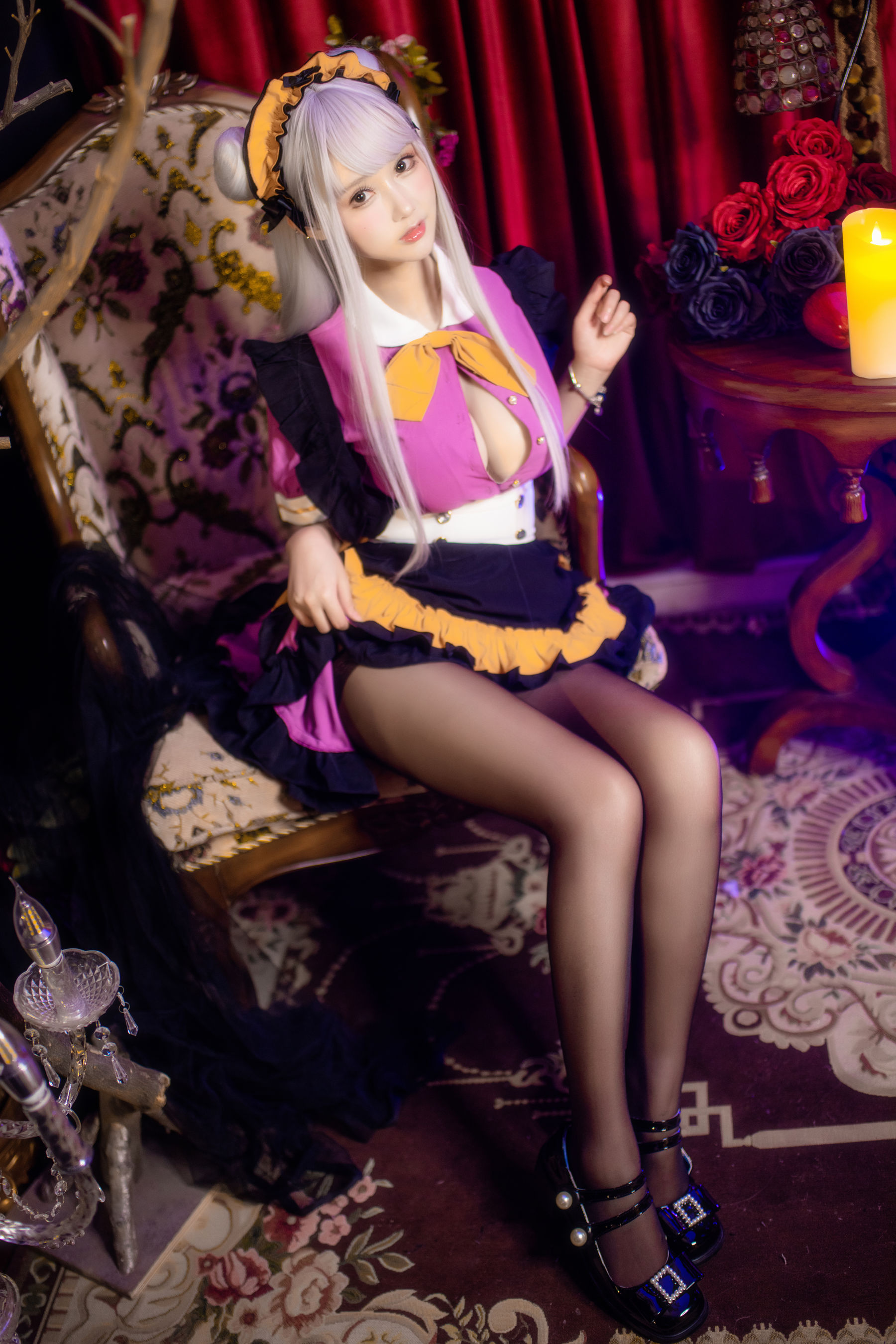 羽生三未 图集 - 万圣黑丝女仆  第7张