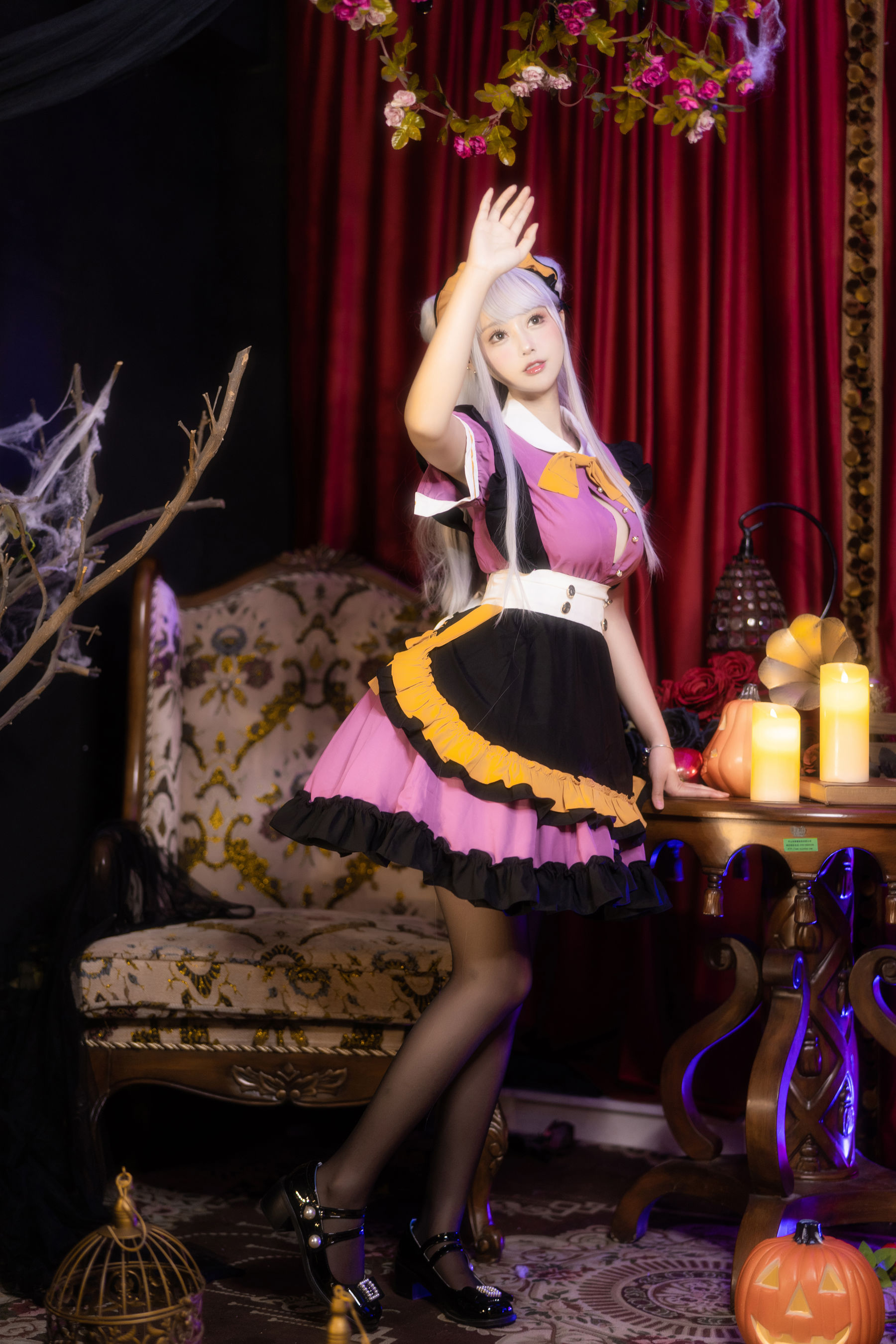 羽生三未 图集 - 万圣黑丝女仆  第4张