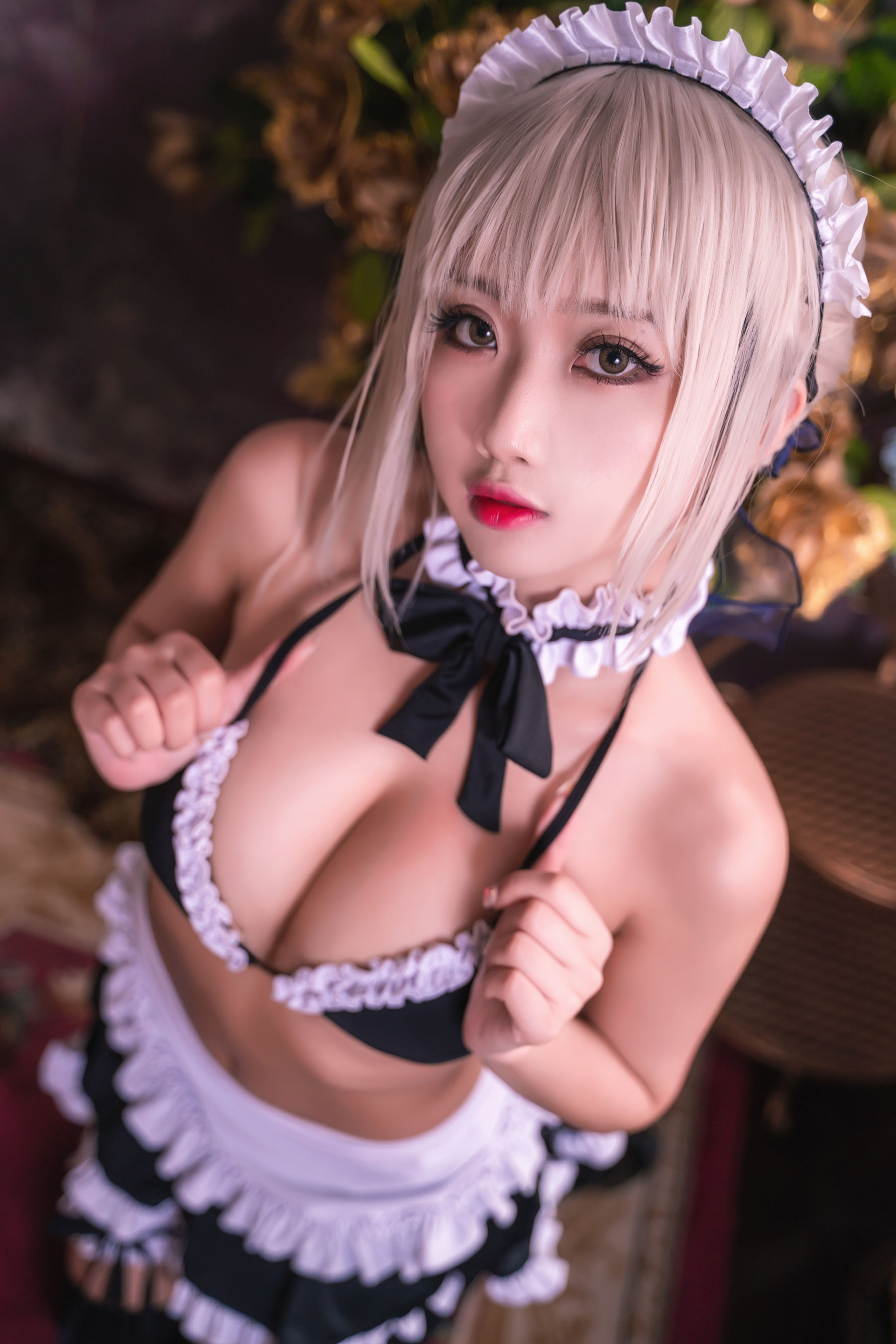 白嫩美少女 鬼畜瑶 - 黑呆女仆 (不知火舞)  第6张