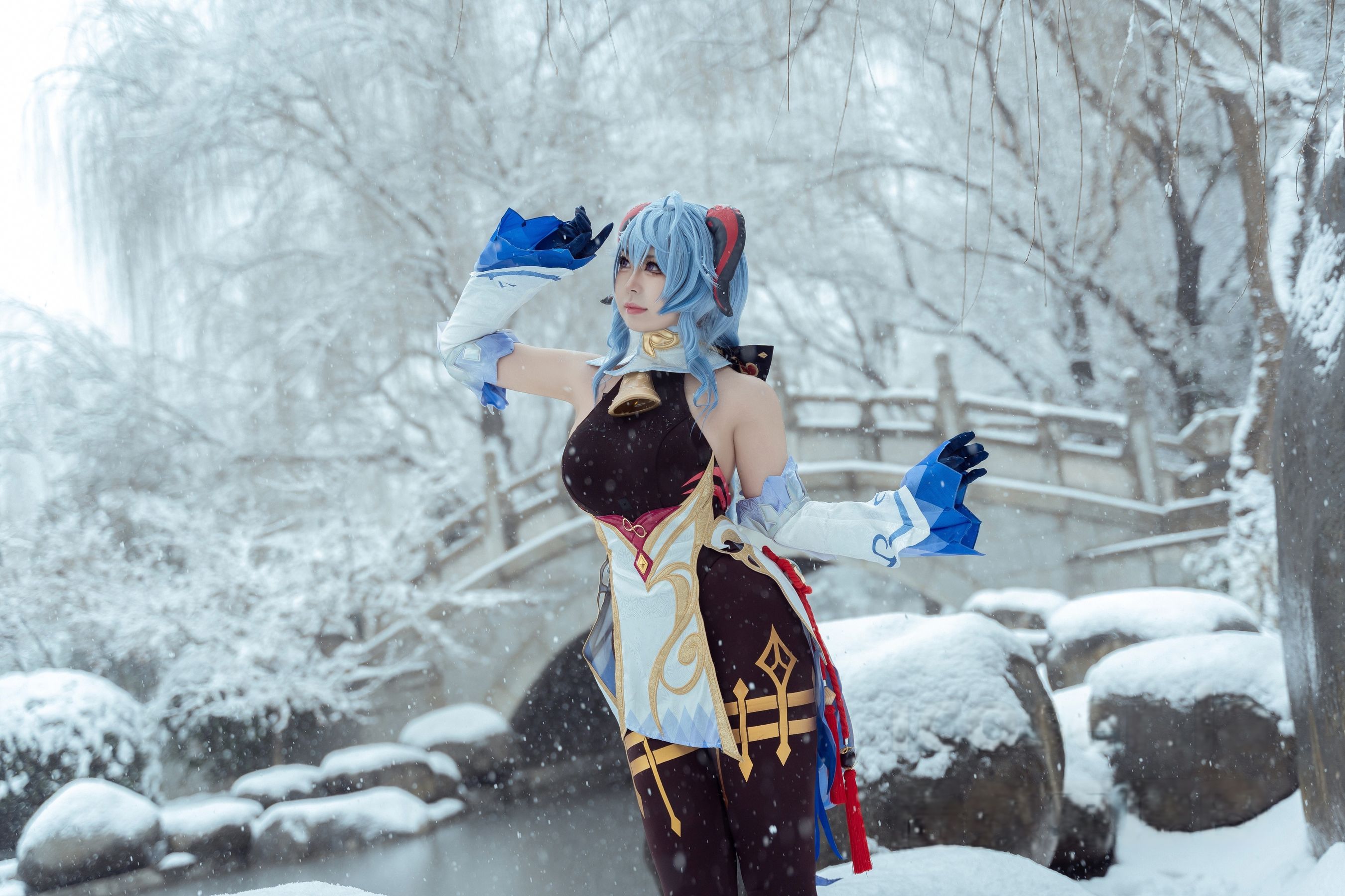 虎森森 - 原神 甘雨 雪景  第37张