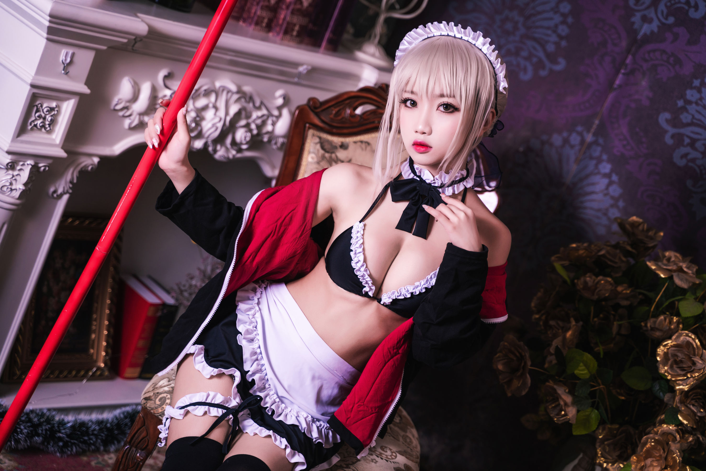 白嫩美少女 鬼畜瑶 - 黑呆女仆 (不知火舞)  第2张