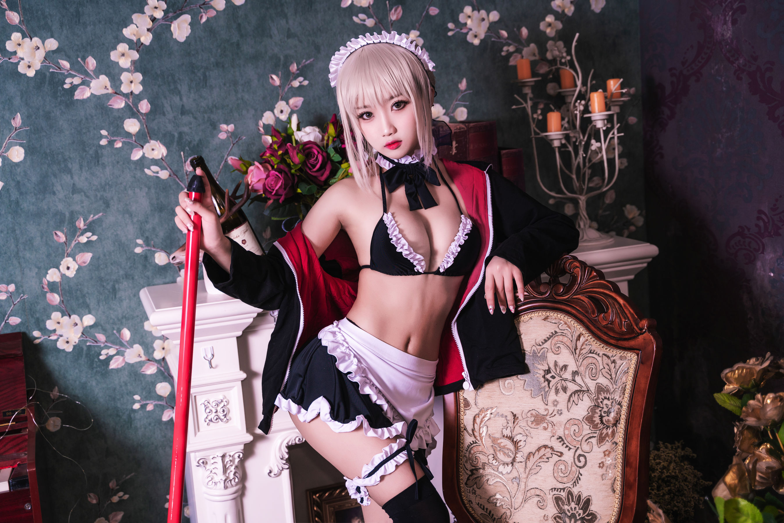 白嫩美少女 鬼畜瑶 - 黑呆女仆 (不知火舞)  第3张