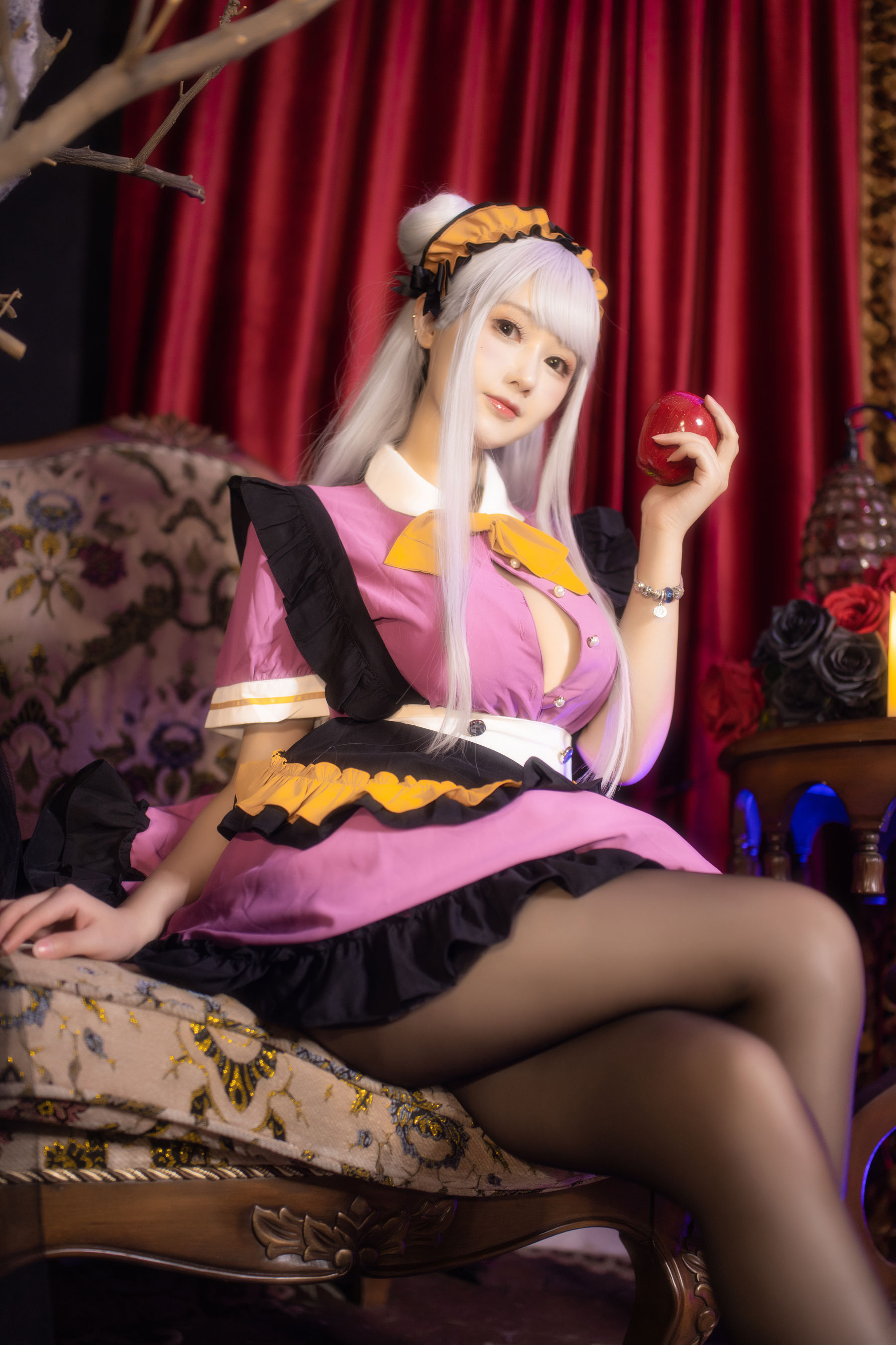 羽生三未 图集 - 万圣黑丝女仆  第3张