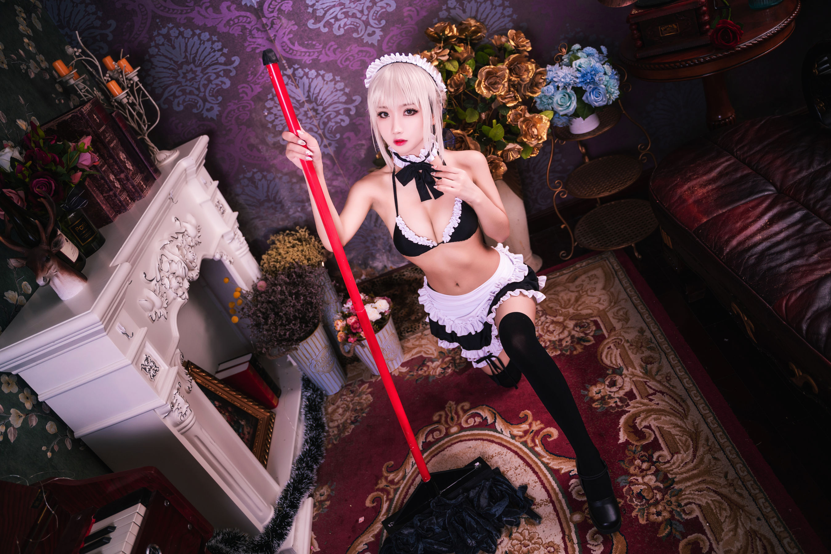白嫩美少女 鬼畜瑶 - 黑呆女仆 (不知火舞)  第5张