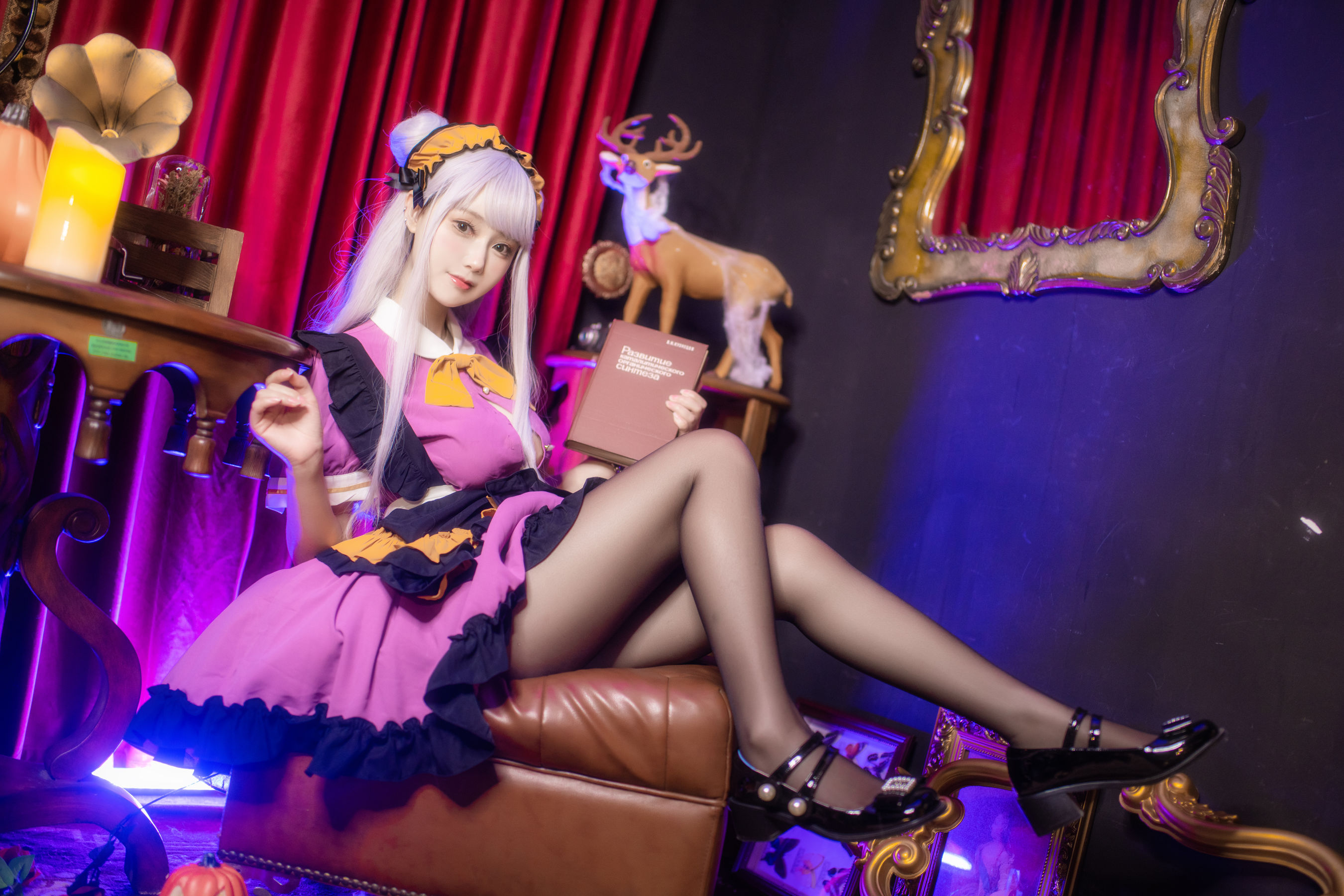 羽生三未 图集 - 万圣黑丝女仆  第6张