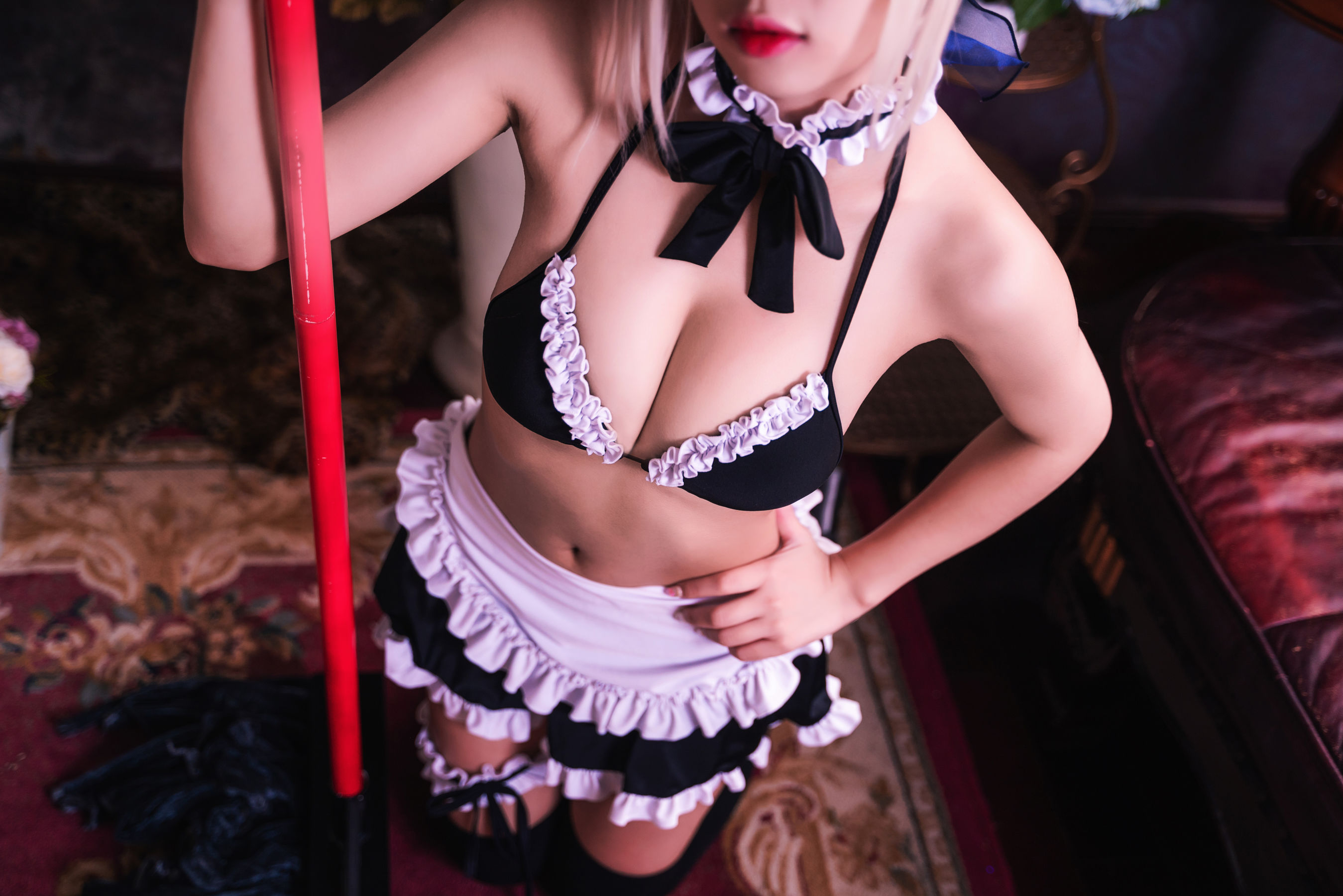 白嫩美少女 鬼畜瑶 - 黑呆女仆 (不知火舞)  第6张