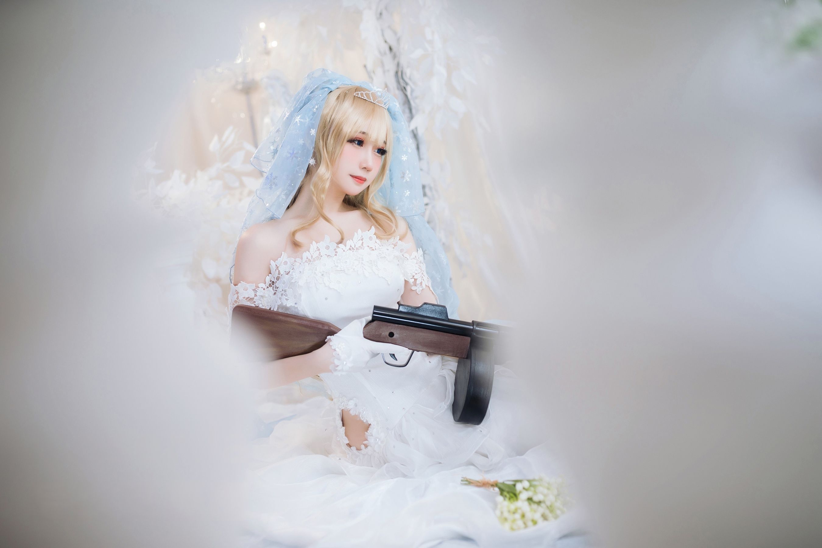 焖焖碳 - 少女前线 索米 婚纱  第4张