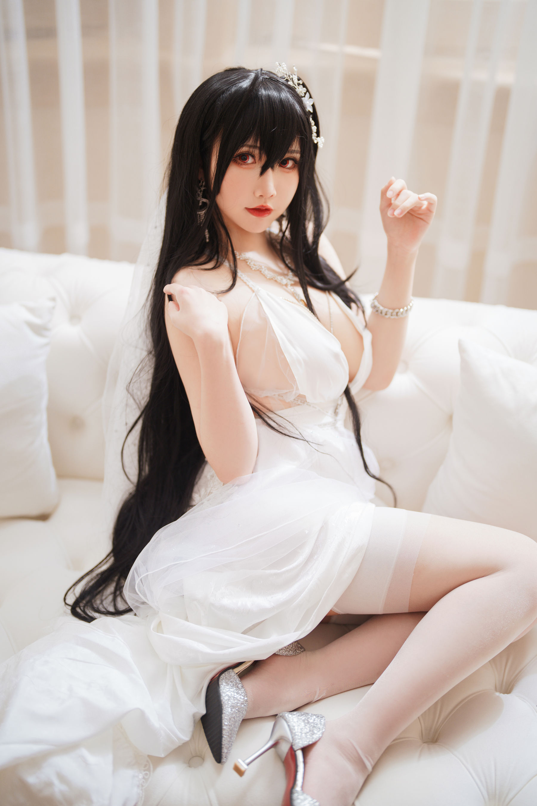 可爱人气Coser面饼仙儿 - 碧蓝航线 大凤 婚纱  第9张
