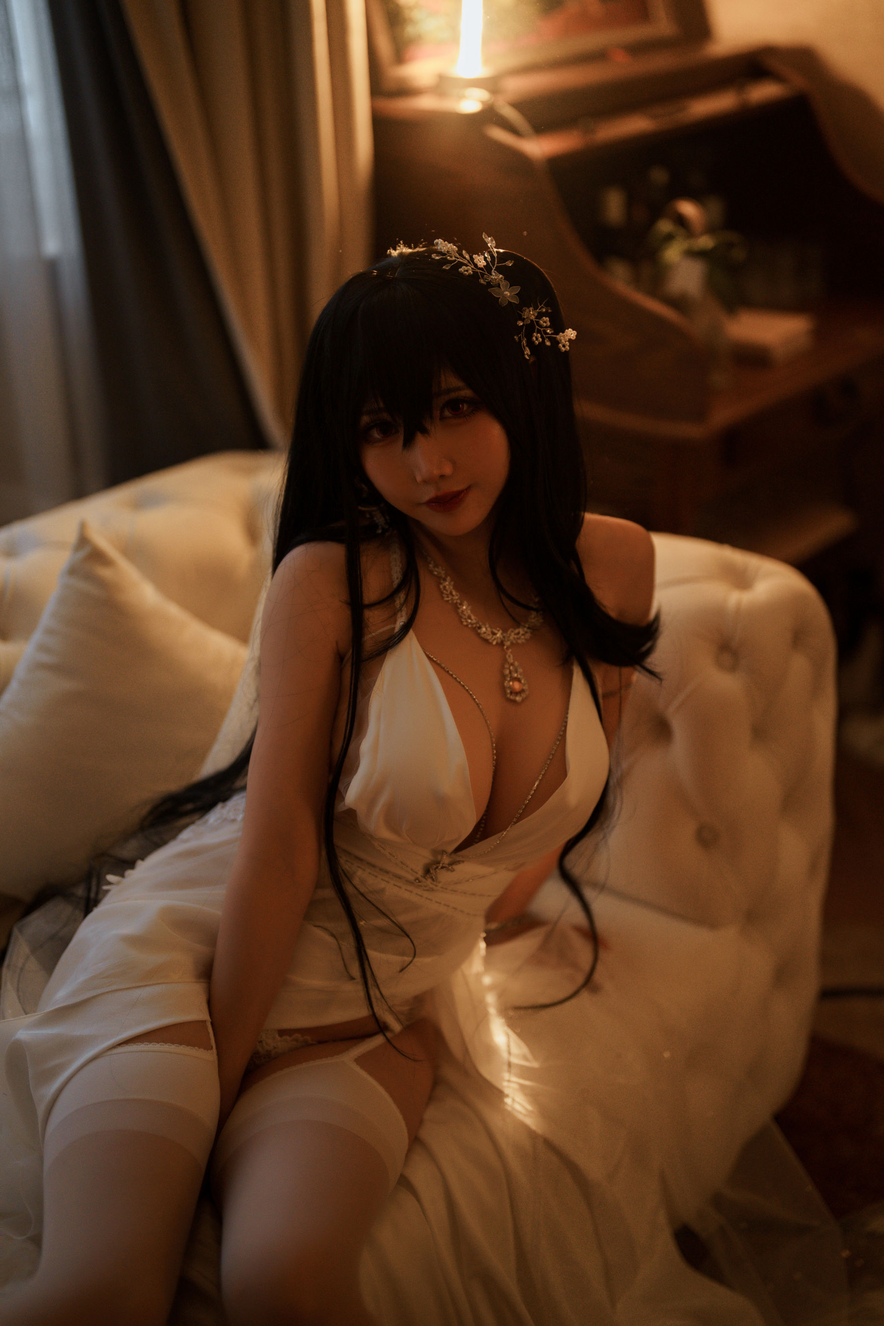 可爱人气Coser面饼仙儿 - 碧蓝航线 大凤 婚纱  第33张